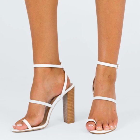 Princess Polly Shoes - Princess Polly Billini White Layton Heels